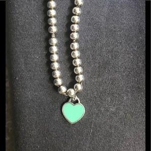 Tiffany & co. Silver w/blue heart - Return to Tiffany bead bracelet